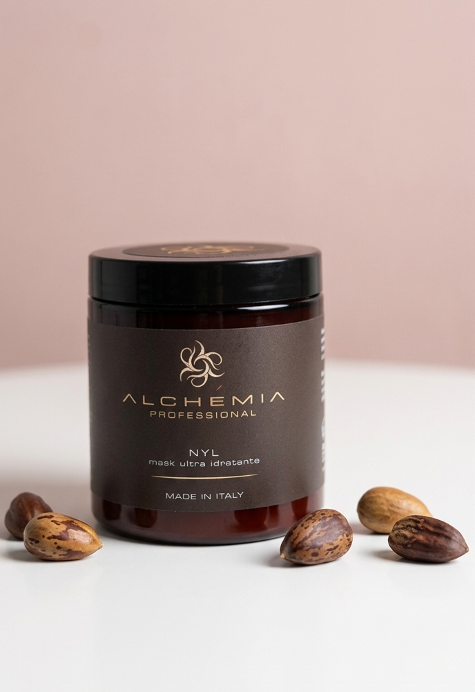 Elegante vaso 240 ml maschera ultra idratante per capelli secchi e sfibrati o danneggiati da trattamenti e tinte