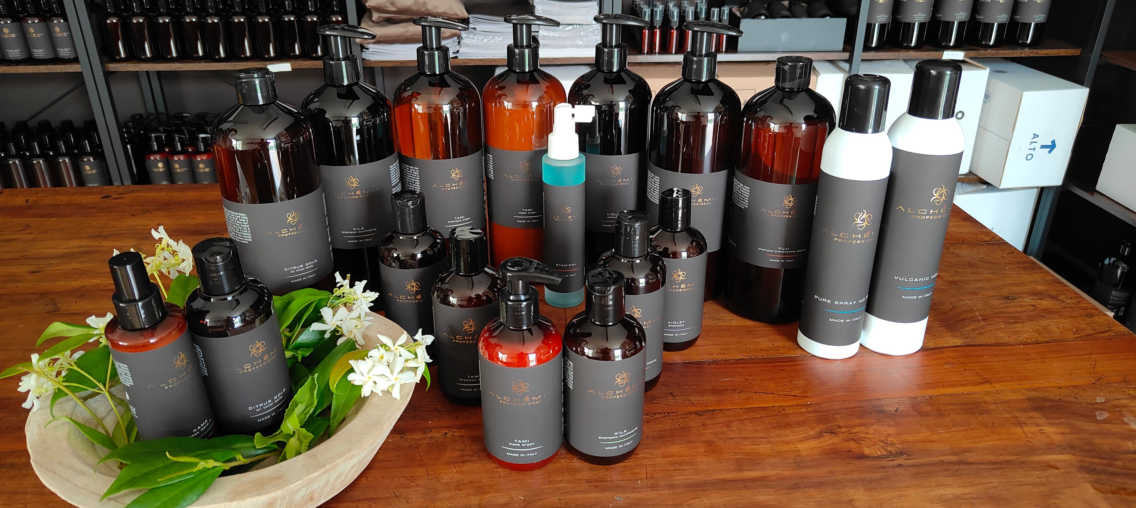 Flaconi prodotti Alchemia eleganti vari formati con o senza pompetta